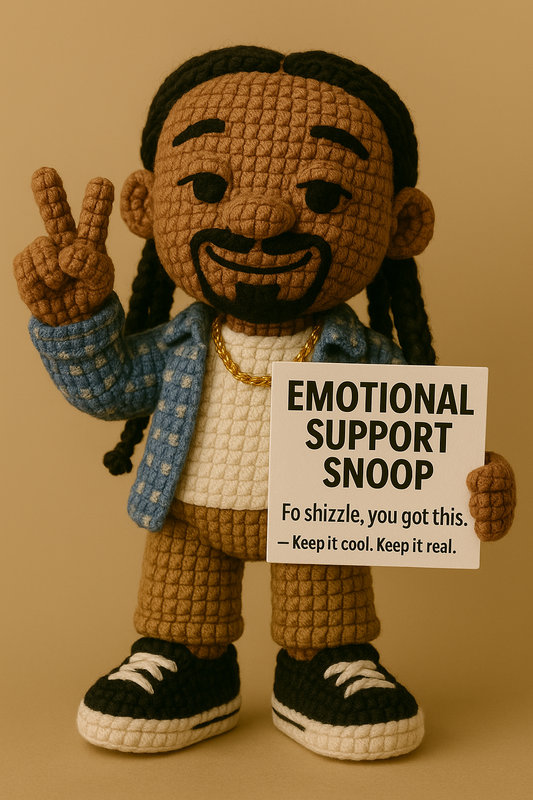 Snoop Dogg Crocheted Emotional Support Doll