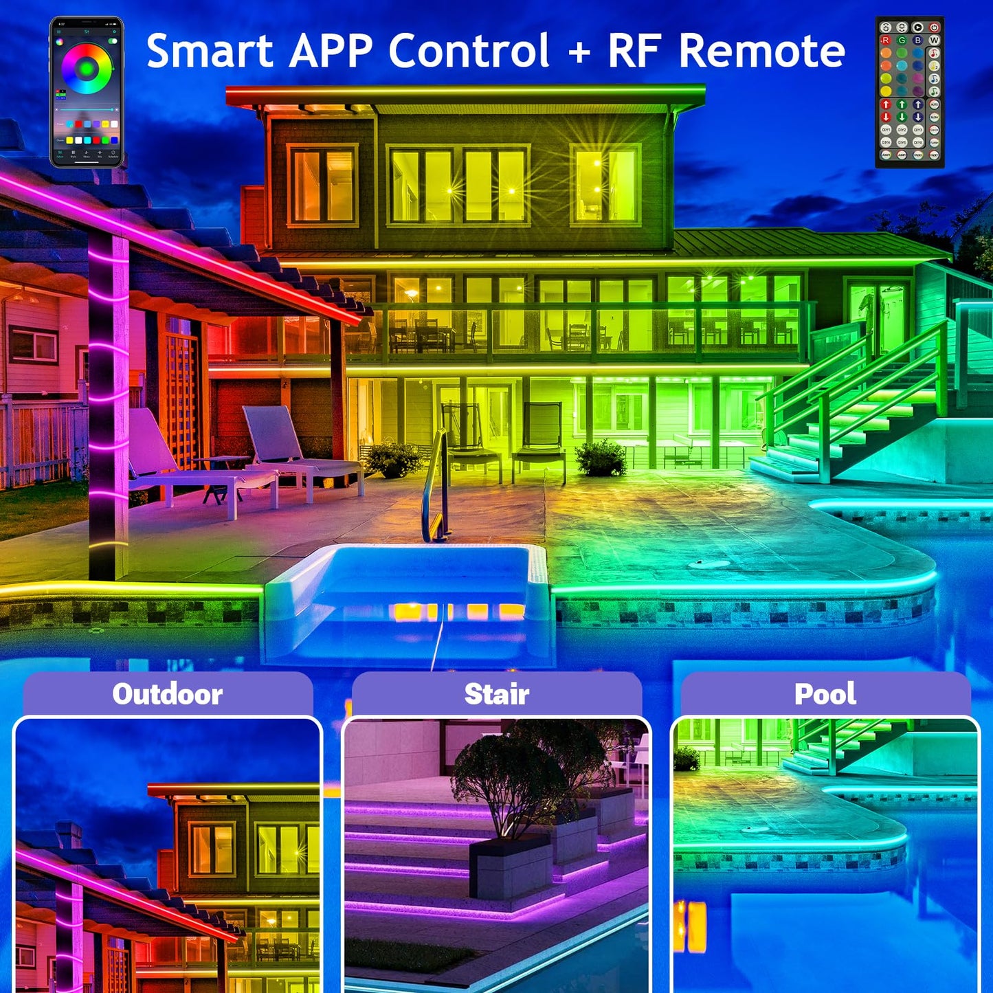 🎅 Early Christmas 49%OFF - 2025 Upgraded Smart Rainbow LED Permanent Outdoor Lights Pro - Smartlight 🎁